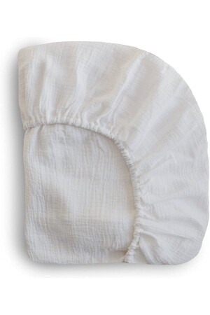 MNZ-Bürümcük موسلين ورقة مرنة 60x120 سم قطن عضوي +15 سم ارتفاع السرير - Anne Sesi