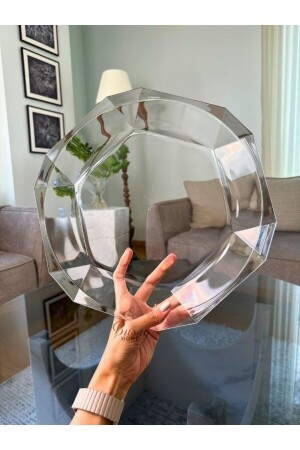 (MNZ-Busayhome) عاري العكس سلسلة (Glass Crystal Serving Plate) - وعاء العرض - وعاء العرض - Paşabahçe