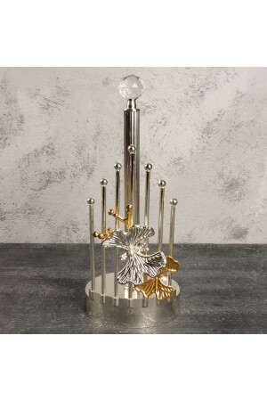 MNZ-Butterfly ورق معدني حامل المناشف الفضية ديكورات المنزل BKZ-LH700 - Leila