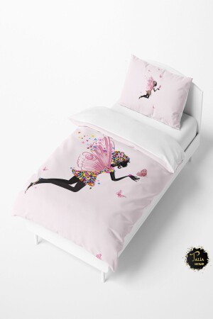 (MNZ-Butterfly Girl) نمطات حزمة السرير للأطفال و الأطفال (TLAN-062 - Talia Home