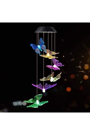 MNZ-Butterfly Motif ديكوراتي جاردن بالكون زينة LED الشمسية - Exeo