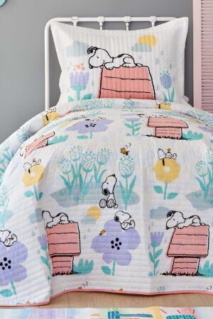 MNZ-By Karaca Home Snoopy Flower Bedspread Set 203. 01. 01. 0035 - PEANUTS