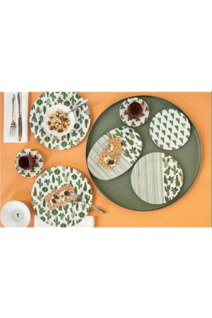 MNZ-Cactus 36 قطعة الإفطار مجموعة 04por033149 04POR033149 - Porland