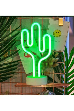 MNZ-Cactus Neon الكهربائي والبطارية تعمل بالأضاءة الزخرفية الليلية (الكهبل و البطارية تعمل) DODEZXD091ny - DogusDeco