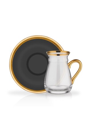 مجموعة الشاي من نوع MNZ-Camillow Black Single Handled Tea Set 02GLR 11045 - Glore