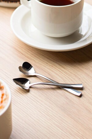 MNZ-Can قاشق شاي القنينة - مجموعة قاشق شاي الفولاذ - 12 قاشق شاي - مجموعة قاشق شاي القلب - قاشق شاي القنينة 6 - Nehir