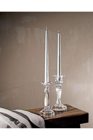 شمعة MNZ-Candle Candlestick Candle Pearlescent 2 أسطوانة طليعة طويلاً طليقاً طليقاً فقط 2 شمعة - Store