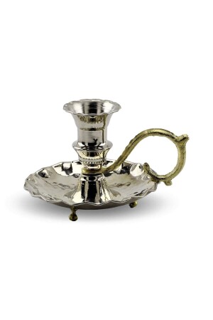 حامل شمعة من النحاس MNZ-Candlestick Şinanay Nickel Plated - Morya