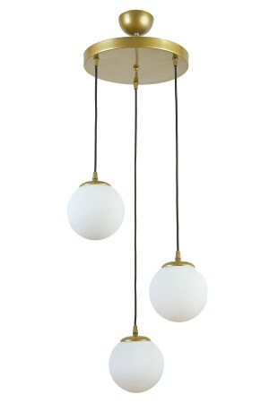 مقهى تصميم عصري من MNZ-Candy - المطبخ - غرفة المعيشة الألوان الأبيض القديمة الزجاج الأبيض 3-قطع الشنابل CAN3 - Modavize