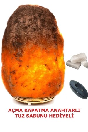 نمك الصخرة من MNZ-Çankırı 4-6 كجم نمك طبيعي ضوء ليلي مع مفتاح تشغيل / إيقاف - Tuzshop