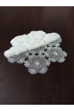 MNZ-Çapa صناعة يدوية لفة إبرة لفة مصنوعة من الحبل 6 قطع Çapa غرفة نوم مجموعة 27 سم كريم عجلة نموذج 6-PIECE-ÇAPA - Anchor