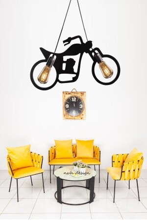 MNZ-Çapır دراجة نارية شمعة معلق مصباح زينة عصرية الروستيكية الديكورية ريترو 2 قطع مصباح UTSRM00000038 - UTKU TASARIM