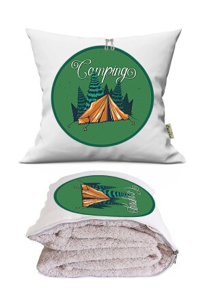 MNZ-Capming نمطات الوسادة الزخرفية رمي الوسادة غطاء اختياري 2 في 1 BCİBAT167 - Caisya Home