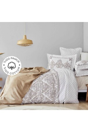 MNZ-Care Beige مزدوجة 100% قطن غطاء غطاء القطن 200 - Karaca Home