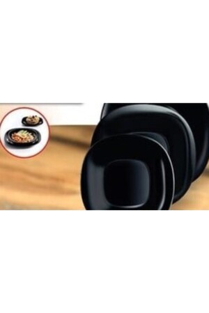 MNZ-Carıne 21 سم 6 قطع كعكة سوداء وجبة حلوى - Luminarc