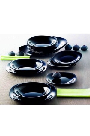 MNZ-Carine Black 25 قطعة عشاء مجموعة AB3371 - Luminarc