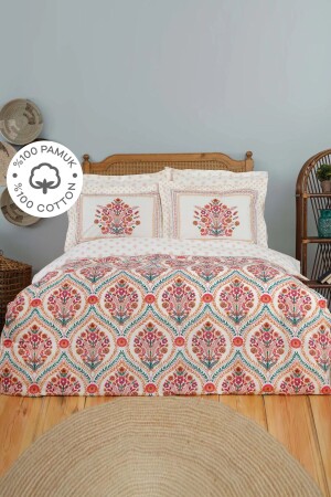 طلاء من طراز MNZ-Carmenta 100% قطن مزدوج غطاء غطاء 200 مجموعة 20. 01. 0171 - Karaca Home