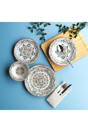 مجموعة عشاء من طراز MNZ-Carna 24 قطعة بني 1S0839-01001-KAH01 - Schafer