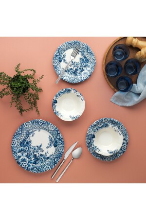 مجموعة عشاء من طراز MNZ-Carna 24 قطعة زرقاء 1S0839-01001-MAV01 - Schafer