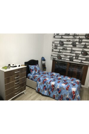 MNZ-Carriage Cotton Single Children's Room Duvet Cover Set (مع ورقة ربطية) 1SNR1ARB - SNR HOME COLLECTION