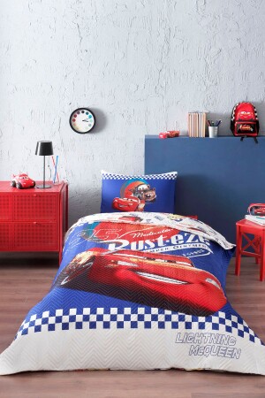 MNZ-Cars Cyber Single Disney مرخصة للفراش المطاطي المثبتة الأدلة المثبتة غطاء الأدلة للأطفال المثبتة PR-EVTEKST - Özdilek