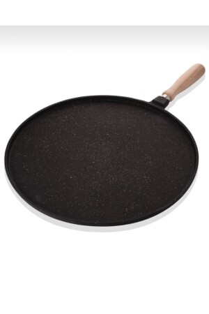 MNZ-Cast Iron Flatbread Pizza Pan مع مسدس خشبي 36 سم ESN 992 - Esse