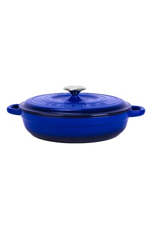 MNZ-Cast Iron Multi-Purpose Flat Pot سلسلة التراث الجديدة قطرها (ø) 28 سم. - الأزرق LV Y ST3 28 YK3 - Lava