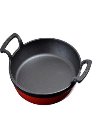 MNZ-Cast Iron Round 20 Cm Pan مع اليد الحمراء Fma08522 12a - Lava