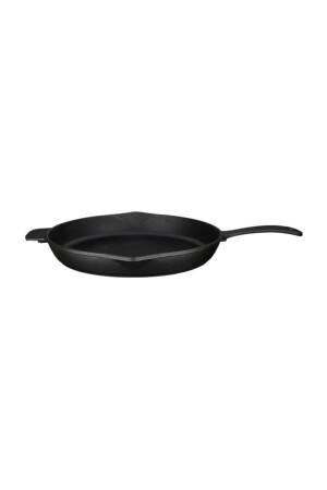 MNZ-Cast Iron Round Frying Pan مع مسدس معصومة بالقطر 30 سم PRA-441003-7094 - Lava