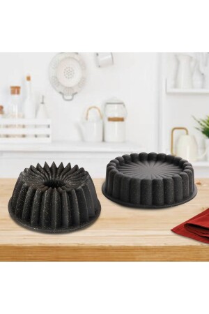 MNZ-Cast Iron Slice شديد الدرجة الدرجة الرمادية كعكة الخرطوم مجموعة من 2 استاستيلسيكري2لي - Esta