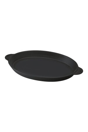 MNZ-Cast Oval Fajita Plate Cast Iron Solid حجم المزدوج 18x24 سم. LV ECO FT 1824 T10 - Lava