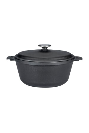 MNZ-Cast Round Pot مع مسدس صلب من الحديد الصلب. قطر ((Ø) 26 سم. LVDDDT26ECO - Lava