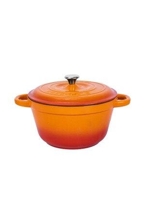 MNZ-Cast Round Pot Cast Iron Lid سلسلة التراث الجديدة قطرها ((Ø) 24 سم. LV Y TC3 24 YK3 - Lava