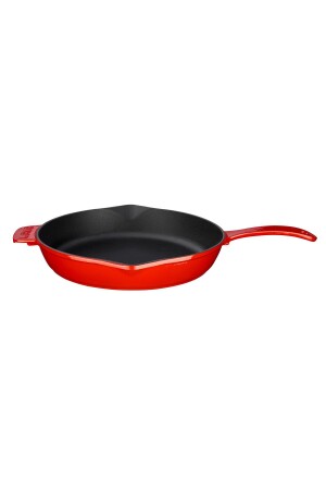 MNZ-Casting Round Frying Pan Cast Iron Solid Handle. قطر ((Ø) 28 سم LVYSTV28K0R - Lava