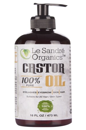 MNZ-Castor Oil Cold Pressed 473 مل SANOSHINT473ML - Le Sandre Organic