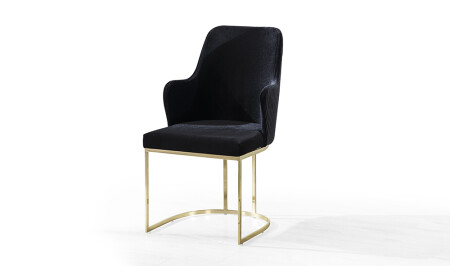 مقعد فاخر من MNZ-Cavalli 6 قطع - أسود - Cadde Yıldız