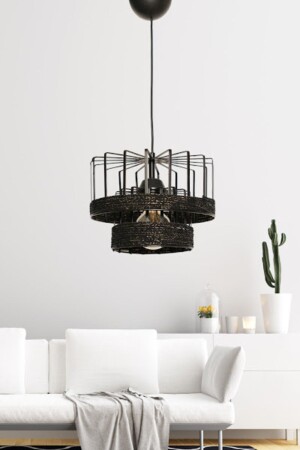 MNZ-Cavuk Pendant Lamp واحد مصباح الشنابل الأسود DDTKLSRKCVSYH - DEDE