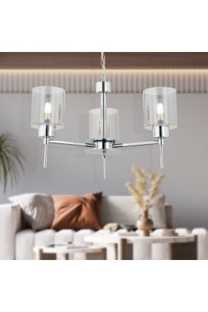 MNZ-Cemre 3 Piece Chrome غرفة النوم الحديثة المطبخ غرفة المعيشة غرفة المعيشة مصباح اللومب 7000-5328-13-03 - Apliqa