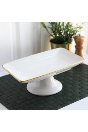 MNZ-Ceramic Chocolate Plate White G2802 - Gönül