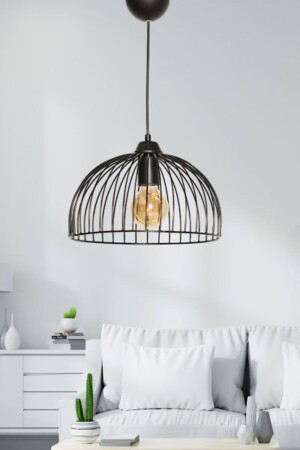 MNZ-Cesta Pendant Lamp واحد شمعة شمعة سوداء DDTKLCSRSRKSYH - DEDE