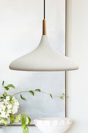 MNZ-Champion نسيج خفيف كريم لون الخشب واحد شمعة ضوء اللوم طاولة تناول الطعام غرفة المعيشة - Bamyum