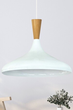 MNZ-Champion داخلية بيضاء خشبية بيضاء فانيل واحد شمعة معلق مصباح غرفة المعيشة المطبخ مصباح المفتاح BMM2066H - Bamyum