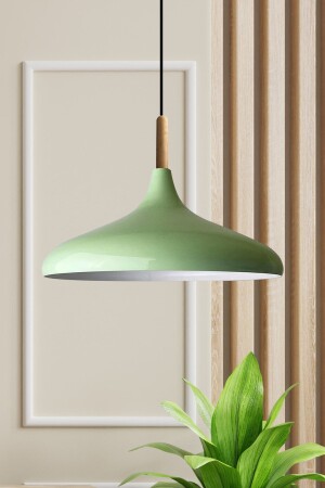 MNZ-Champion Mint خضراء الخشب واحد شمعة معلق مصباح غرفة المعيشة المطبخ مقهى الممتلكات مصباح مصباح BMM2066A - Bamyum