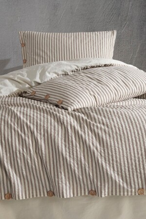 MNZ-Chance 100% قطن الخيط مرقوم غسيل مزدوج غطاء غطاء الكريم 200*220 CHNCCKT - Macas Home