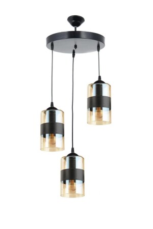 مصباح النوم المنتشر من قاعدة MNZ-Chandelier 3 قطع ضوئية زجاجية 3 قطع مصباح النوم المنتشر - Uçar