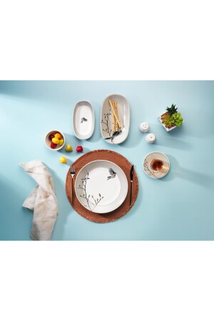 (MNZ-Charlotte Breakfast Set-32 قطع) (مربع) (الشمراء 1S0835-02001-GRI01 - Schafer