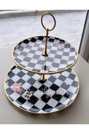 MNZ-Chessboard نمط 2 طبقة كعكة وموقد الكوكي d2kpkt - PONCİKPAZAR