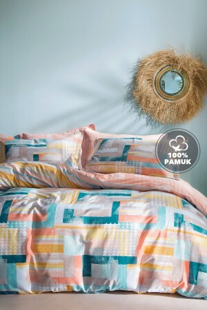 MNZ-Chester Ranforce مجموعة غطاء غطاء مزدوج - نارنجي YTSGRPIST-1468613 - Yataş