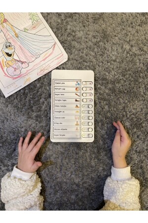 MNZ-Child قائمة التحقق اليومية الروتينية قائمة التحقق اللعبة التعليمية الخشبية للقيام قائمة UM20 - Akal G