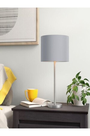 MNZ-Chrome Leg Gray Cylinder عصرية المعدن المضيء ليل المضيء المعدني رقم 2 - Emg DesiGn